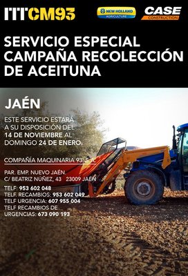 SERVICIO ESPECIAL  RECOLECCION ACEITUNA 2020/2021 JAEN