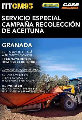 SERVICIO ESPECIAL  RECOLECCION ACEITUNA 2020/2021 GRANADA